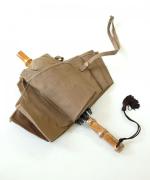 うさぎのたすき/折り畳み日傘/麻無地サンドベージュ